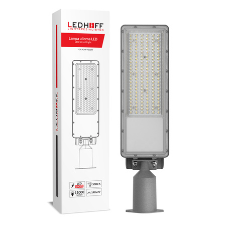 Lampa uliczna LED wodoodporna 100W 11000lm światło neutralne 5000K