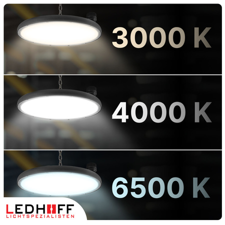 Lampa przemysłowa LED HighBay UFO 150W 3 barwy światła na magazyn halę