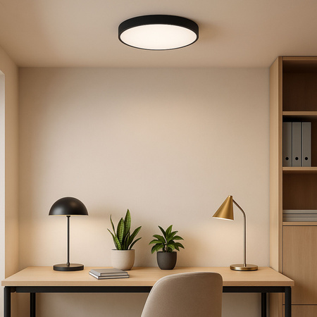 Plafon sufitowy LED czarny 50cm