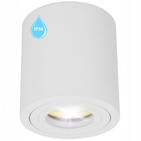 Oprawa Halogenowa Tuba LED GU10 do ŁAZIENKI Biała WODOODPORNA okrągła IP54