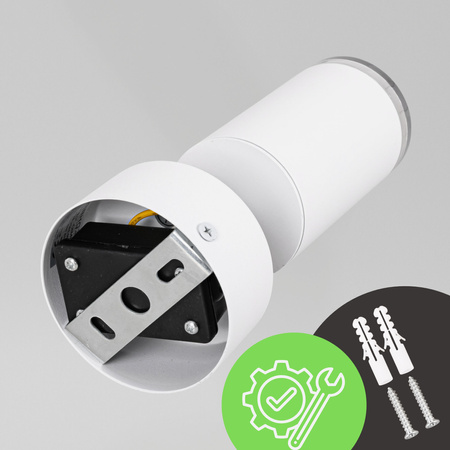 Kinkiet sufitowy pojedynczy SPOT GU10 biały wodoodporny