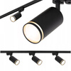Oświetlenie szynowe czarne 3x GU10 szyna 1m