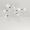 Lampa sufitowa biało-złota metalowa E27 ozdobna 6-punktowa Trinity