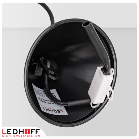 Lampa wisząca czarna biały szklany klosz nad stół NOWOCZESNA