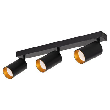 Lampa sufitowa Kinkiet natynkowy LED 3x GU10 czarno-złoty SPOT
