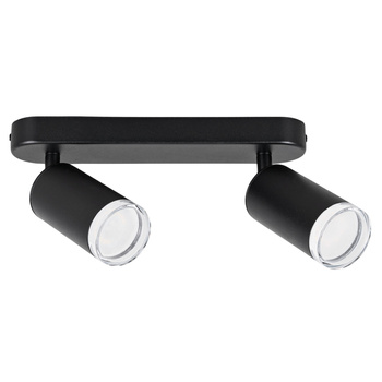 Kinkiet sufitowy podwójny SPOT GU10 czarny wodoodporny