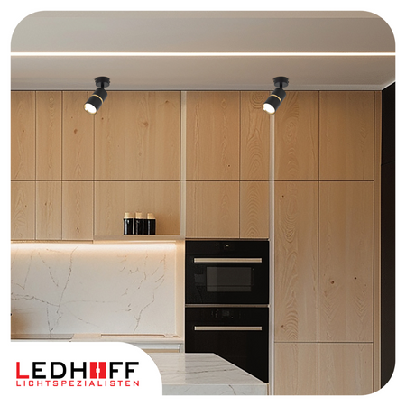 Kinkiet sufitowy pojedynczy SPOT GU10 czarny złoty