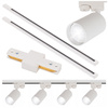 Oświetlenie szynowe białe 4x lampa GU10 + 2x szyna 1m