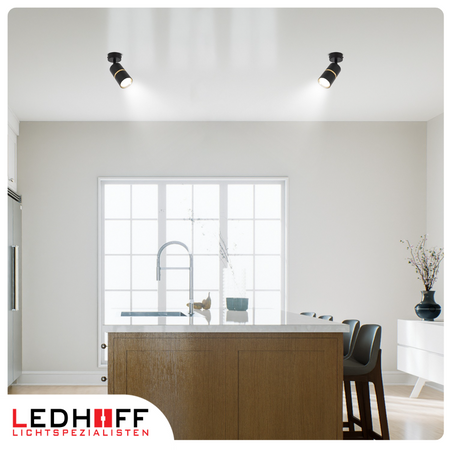 Kinkiet sufitowy pojedynczy SPOT GU10 czarny złoty