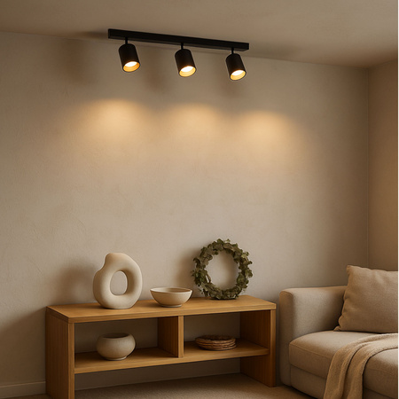 Lampa sufitowa Kinkiet natynkowy LED 3x GU10 czarno-złoty SPOT