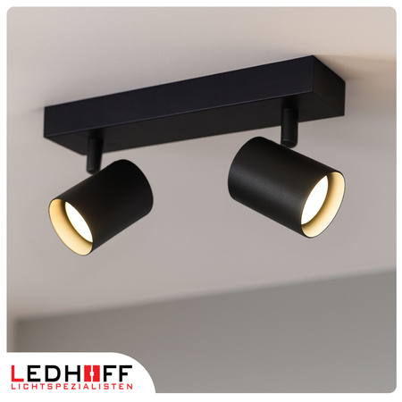 Lampa sufitowa Kinkiet podwójny GU10 czarny LINEA