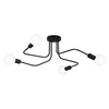 Lampa sufitowa czarna metalowa E27 ozdobna 4-punktowa loft Fiora