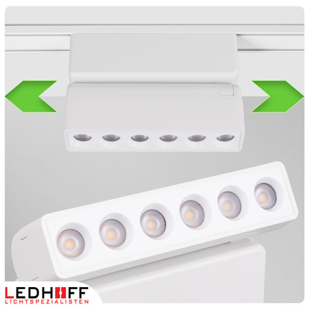 Lampa LED reflektor do szyny magnetycznej 6W punktowa BIAŁA 4000K oprawa regulowana