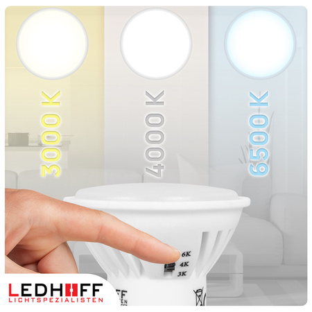 Żarówka LED GU10 9W 900lm 3 barwy światła Regulacja