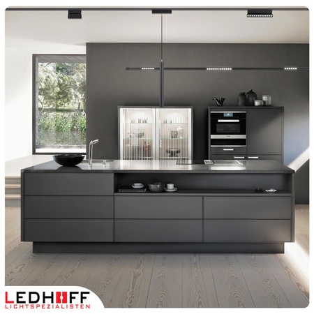 Lampa LED reflektor do szyny magnetycznej 12W punktowa CZARNA 4000K oprawa regulowana