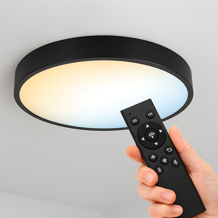 Plafon LED z PILOTEM Lampa sufitowa ŚCIEMNIANA 50cm