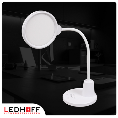 Lampka biurkowa LED biała 10W 3 barwy światła