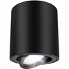 Oprawa sufitowa natynkowa Tuba GU10 okrągła czarna