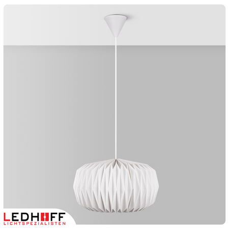 Lampa wisząca biała papierowa E27 do pokoju dziecka salonu DUŻA