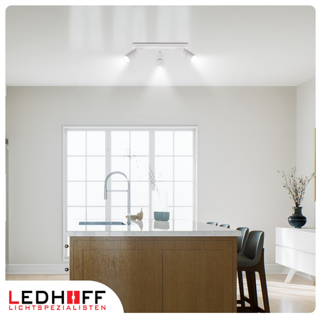 Kinkiet sufitowy Lampa potrójna SPOT GU10 biała srebrna