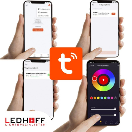 Girlanda ogrodowa świetlna SMART 14,6m + 15x żarówka LED RGB TUYA