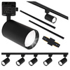 Oświetlenie szynowe czarne 5x lampa GU10 + szyna 2m