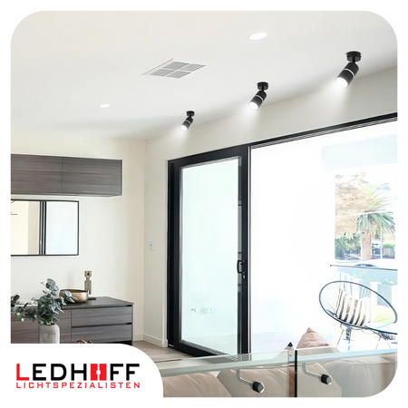 Kinkiet sufitowy pojedynczy SPOT GU10 czarny srebrny