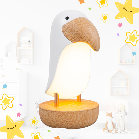 Lampka nocna LED dla dzieci Bezprzewodowa TUKAN ciepłe światło