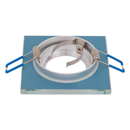 5x Oprawa halogenowa podtynkowa GU10 szklana lustro