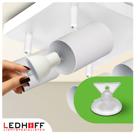 Lampa sufitowa Kinkiet poczwórny kwadrat GU10 biały LINEA