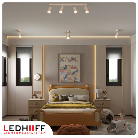 Lampa sufitowa Kinkiet poczwórny GU10 beżowy kaszmirowy LUMIO