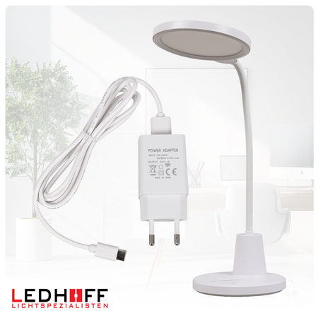 Lampka biurkowa LED biała 10W 3 barwy światła