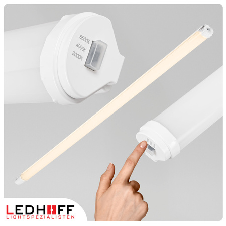 Oprawa hermetyczna LED 120cm 3600lm zmienna barwa światła 3000-6500K + przewód