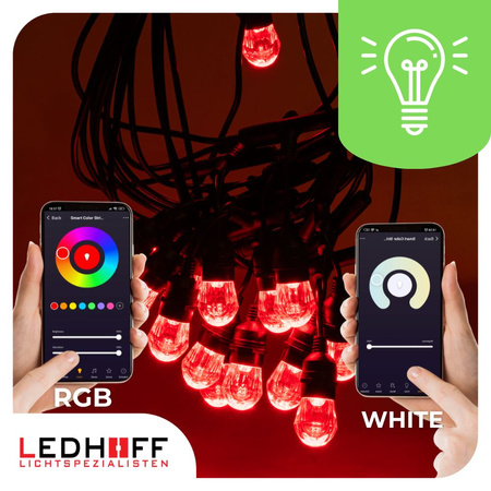 Girlanda ogrodowa świetlna SMART 14,6m + 15x żarówka LED RGB TUYA