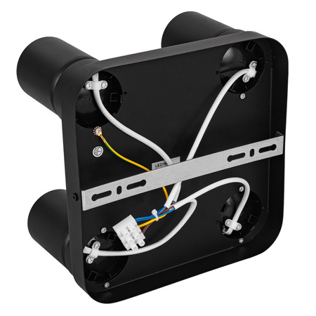 Kinkiet sufitowy kwadrat poczwórny Spot GU10 czarny