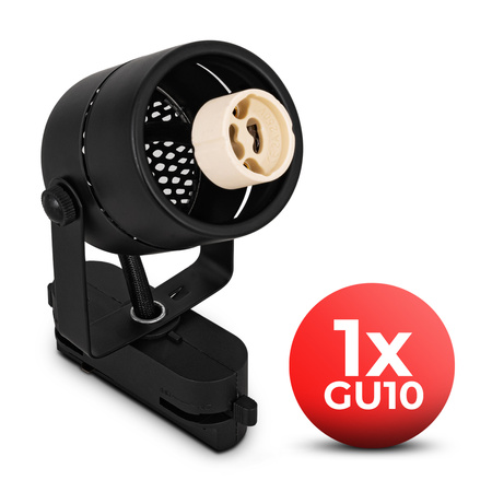 Oświetlenie szynowe czarne 3x lampa GU10 + szyna 1m