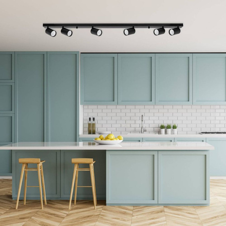 Kinkiet sufitowy Spot 6x GU10 czarny