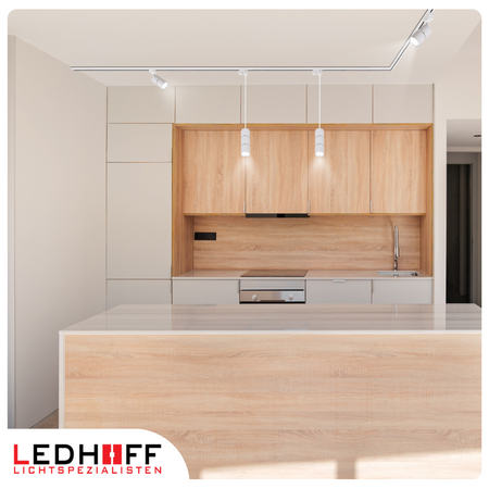 Reflektor szynowy biały srebrny GU10 lampa na szynoprzewód