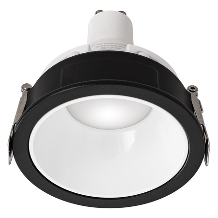 4x Oprawa halogenowa sufitowa podtynkowa GU10 czarno-biała