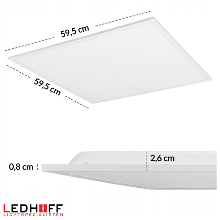 6x Panel podtynkowy LED 60x60cm 40W 4000lm
