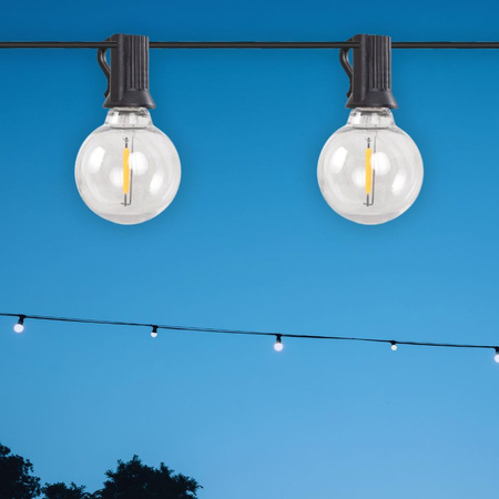 Girlanda ogrodowa łańcuch świetlny 7,3m + 25x żarówka LED kulka