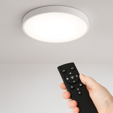 Plafon LED z PILOTEM Lampa sufitowa ŚCIEMNIANA 40cm