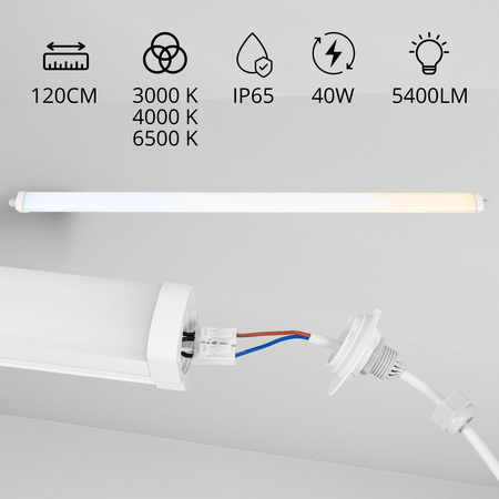 Oprawa hermetyczna LED 120cm 5400lm zmienna barwa światła 3000-6500K