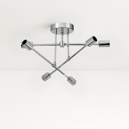 Lampa sufitowa czarno-złota metalowa E27 ozdobna 6-punktowa loft Trinity