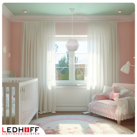 Lampa wisząca kula biała szara papierowa E27 do sypialni pokoju KWIATY