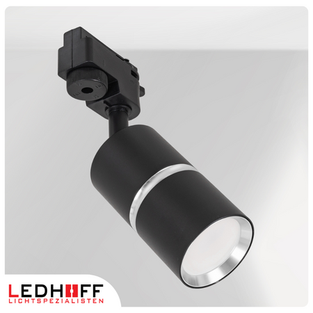 Reflektor szynowy czarny srebrny GU10 lampa na szynoprzewód