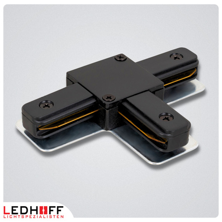 Łącznik trójnik do SZYN oświetleniowych szynoprzewodu LED typ T CZARNY