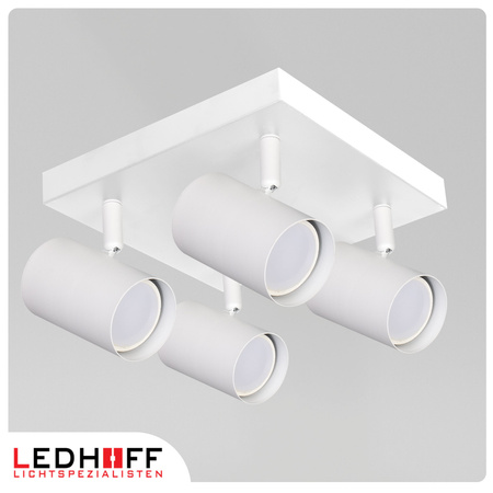 Lampa sufitowa Kinkiet poczwórny kwadrat GU10 biały LINEA