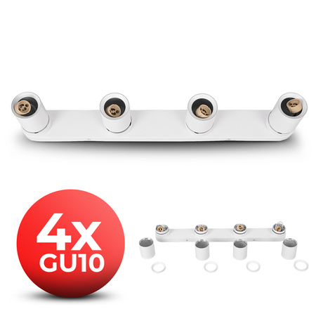Kinkiet sufitowy poczwórny Spot GU10 biały