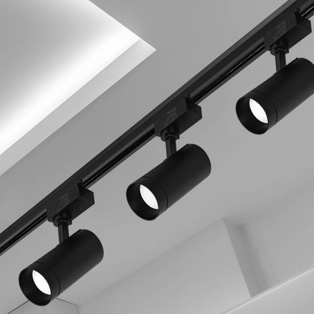 Oświetlenie szynowe czarne duże 3x lampa GU10 + szyna 1m